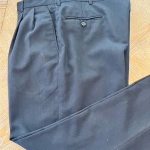 Haggar Collection Mens Dress Pants 38x30 Polyester, Rayon Navy Blue